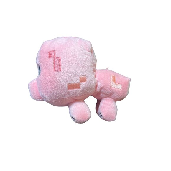 Minecraft Pig Plush Toy Pink & Soft Cuddly Stuffed Animal with 6" - Picture 2 of 3